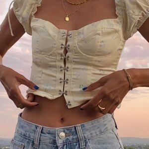 princess polly yellow corset top